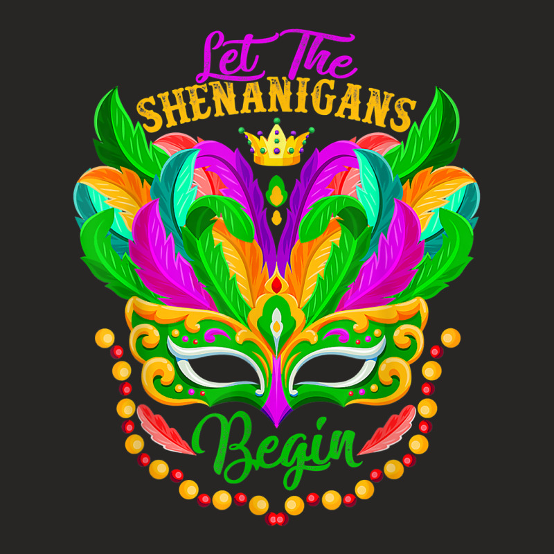 Let The Funny Shenanigans Begin Mardi Gras Festival Parade T Shirt Ladies Fitted T-Shirt by mal1o2poncio | Artistshot