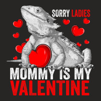 Sorry Ladies Mommy Is My Valentine Bearded Dragon Rescue Ladies Fitted T-shirt | Artistshot