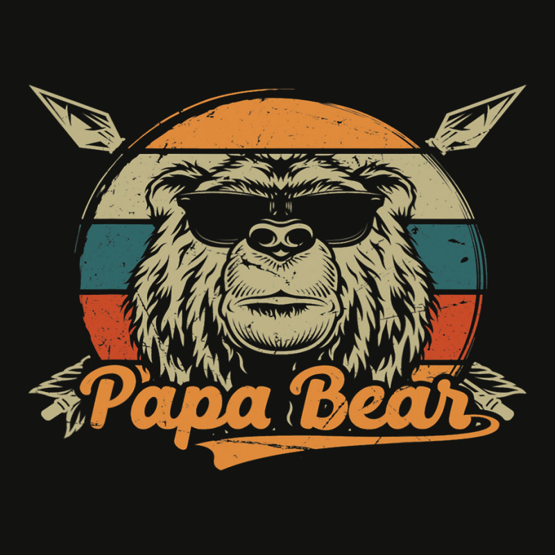 Papabear Papa Bear With Baby Daddy Dad Fathers Day Outfit 3 Scorecard Crop Tee by SCOTTALLENZ | Artistshot