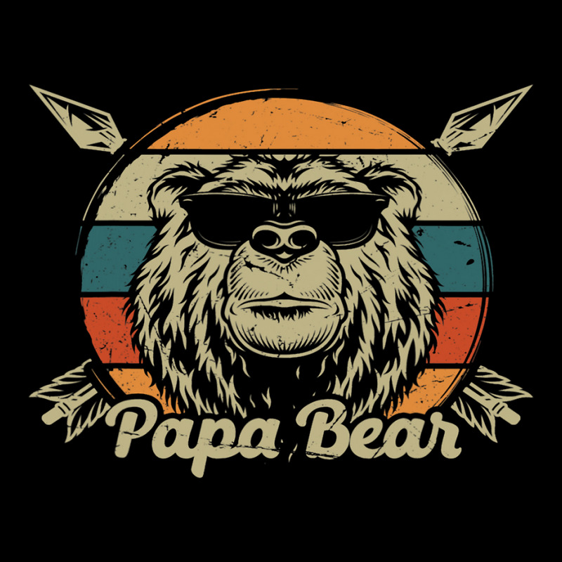 Papabear Papa Bear With Baby Daddy Dad Fathers Day Outfit 31 Cropped Hoodie by SCOTTALLENZ | Artistshot