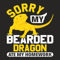 Sorry My Bearded Dragon Ate My Homework Lizard Lover Ladies Fitted T-shirt | Artistshot