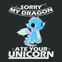 Sorry My Dragon Ate Your Unicorn 31 Women's Triblend Scoop T-shirt | Artistshot