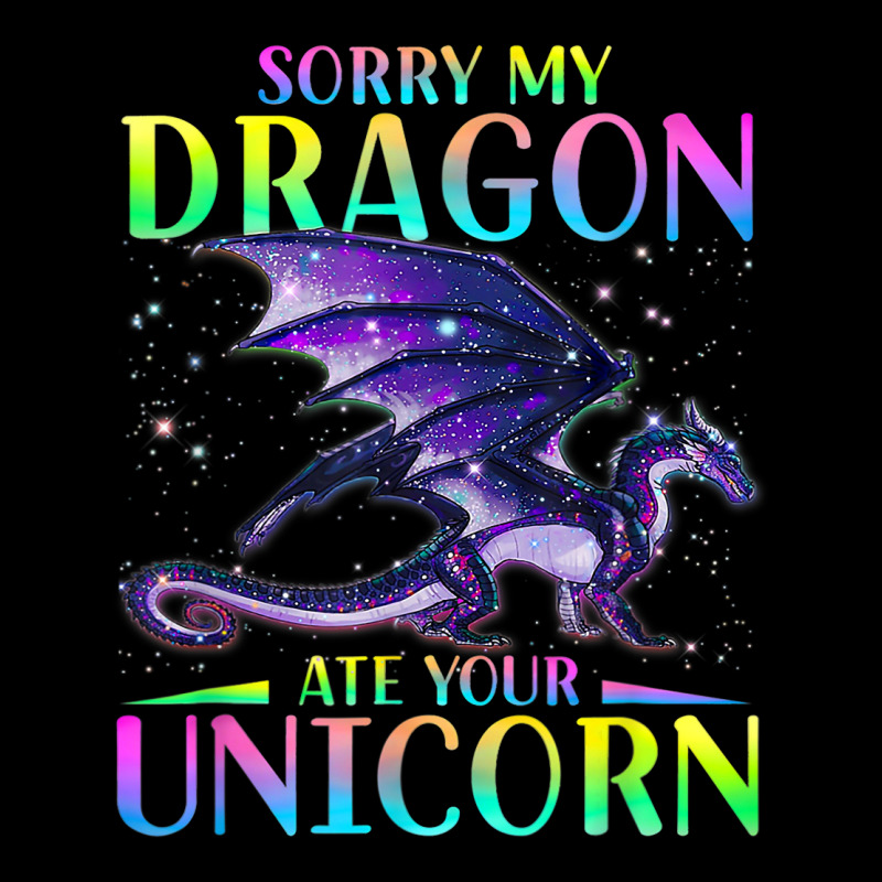 Sorry My Dragon Ate Your Unicorn Funny Women's V-Neck T-Shirt by AURRADILLARD | Artistshot