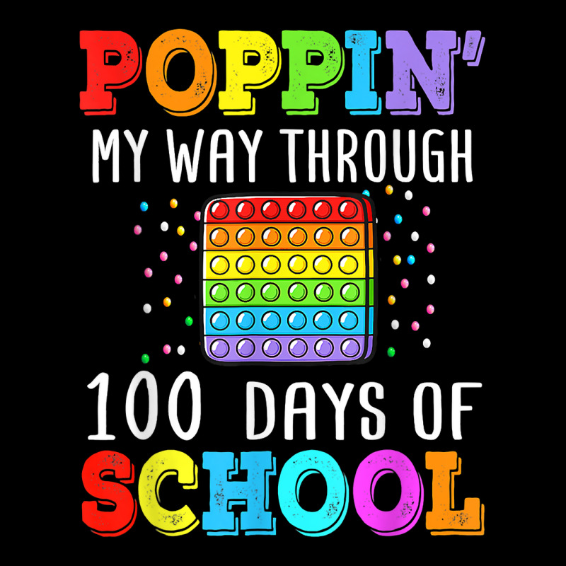 Poppin My Way Through 100 Days Of School Colorful Boy Girl T Shirt Pocket T-shirt | Artistshot