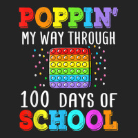 Poppin My Way Through 100 Days Of School Colorful Boy Girl T Shirt 3/4 Sleeve Shirt | Artistshot