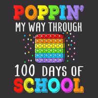 Poppin My Way Through 100 Days Of School Colorful Boy Girl T Shirt Vintage Hoodie | Artistshot