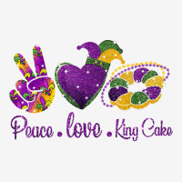 Peace Love King Cake Shirt A Mardi Gras Party Carnival Gifts T Shirt Adjustable Cap | Artistshot