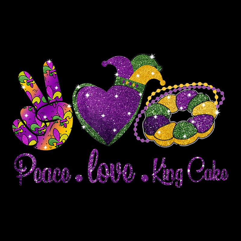 Peace Love King Cake Shirt A Mardi Gras Party Carnival Gifts T Shirt Kids Cap | Artistshot