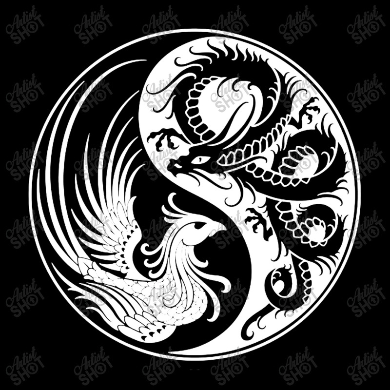 White And Black Dragon Phoenix Yin Yang Adjustable Cap by putrimeheng | Artistshot