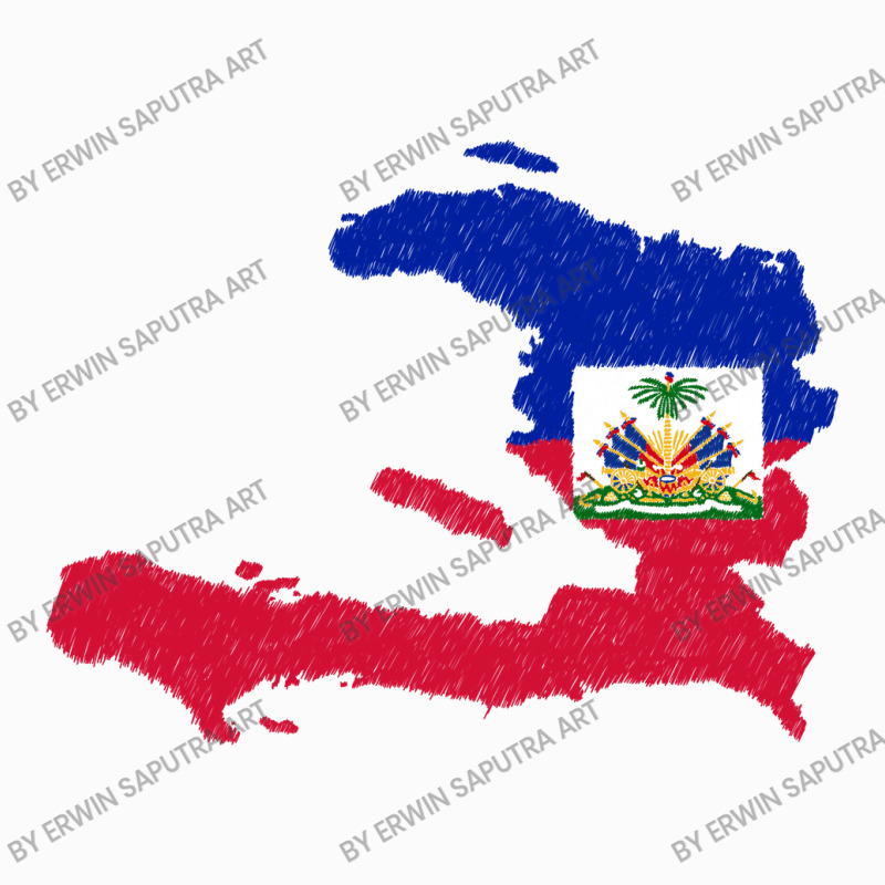 Haiti Map Flag Drawing Line Art Coffee Mug | Artistshot