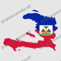 Haiti Map Flag Drawing Line Art Full-length Apron | Artistshot