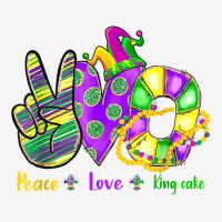 Peace Love King Cake Funny Mardi Gras Party Carnival Gifts T Shirt Adjustable Cap | Artistshot