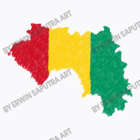 Guinea Map Flag Drawing Line Art T-shirt | Artistshot