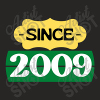 Since 2009 Birthday Retro Black Yellow Green White Ladies Fitted T-shirt | Artistshot