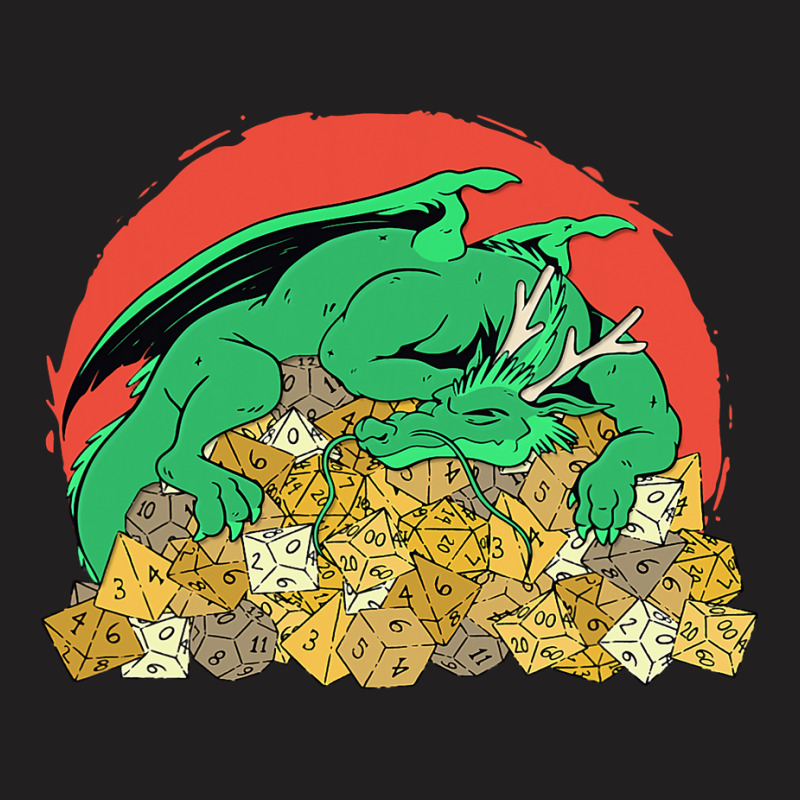 Strong Dragon Protects Dices For Player T-Shirt by AURRADILLARD | Artistshot