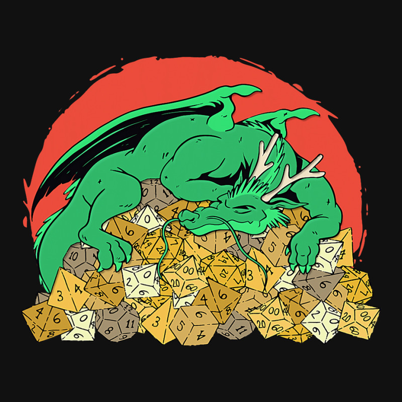 Strong Dragon Protects Dices For Player Graphic T-shirt by AURRADILLARD | Artistshot