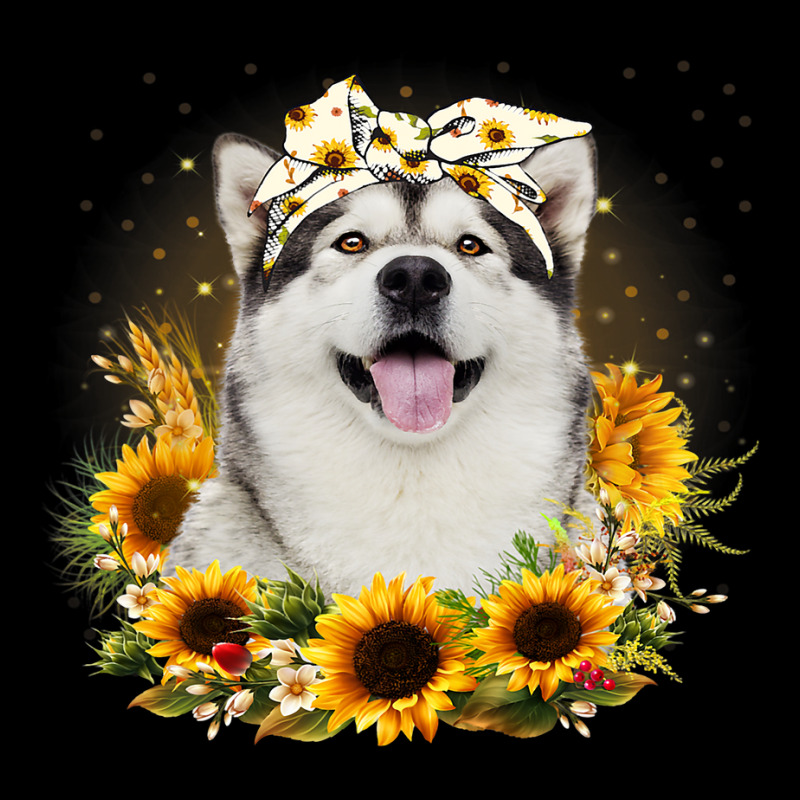 Sunflower Alaskan Malamute Dog Mothers Day For Women Adjustable Cap | Artistshot