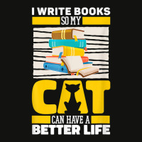 Author Cat Book Poetry Novelist Writer T Shirt Scorecard Crop Tee | Artistshot