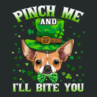 Pinch My Dog Will Bite Chihuahua St Patricks Day Women's Triblend Scoop T-shirt | Artistshot