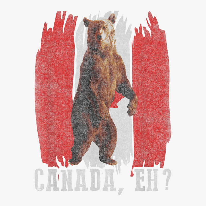 Canada Eh Grizzly Bear Canadian Flag Canada Day T Shirt Ladies Fitted T-Shirt by mal1o2poncio | Artistshot