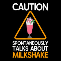 Caution Spontaneously Talks About Milkshake T Shirt Pocket T-shirt | Artistshot