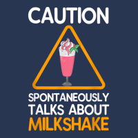 Caution Spontaneously Talks About Milkshake T Shirt Men Denim Jacket | Artistshot