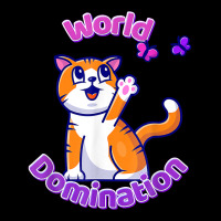 Cat And Butterflies World Domination Cute Colorful Cartoon T Shirt Graphic Youth T-shirt | Artistshot