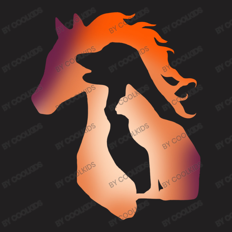 Dog Cat And Horse Silhouette Graphic T Shirt T-shirt | Artistshot