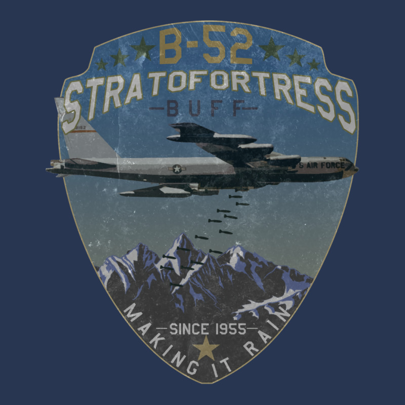 B 52 Stratofortress  Making It Rain Since 1955 Vintage Design Men Denim Jacket | Artistshot