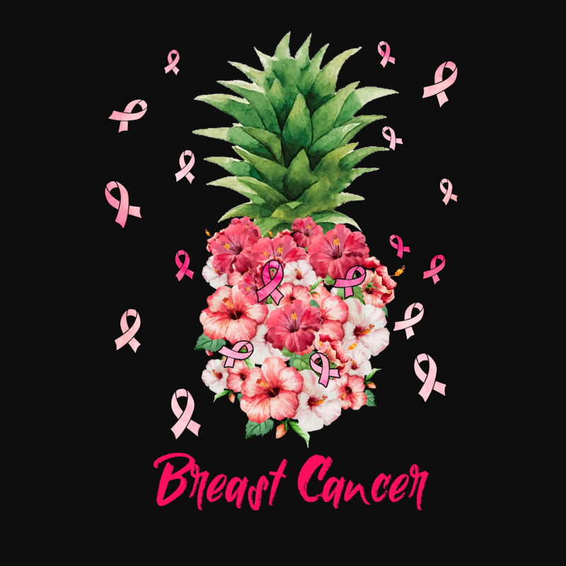 Breast Cancer Floral Pineapple Crop Top by autlu2024 | Artistshot