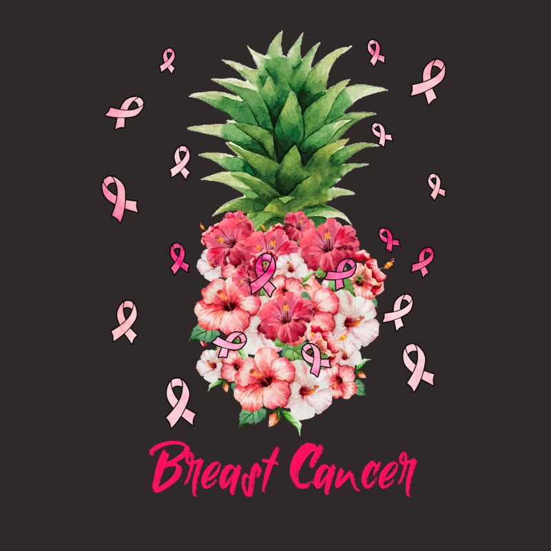 Breast Cancer Floral Pineapple Racerback Tank by autlu2024 | Artistshot