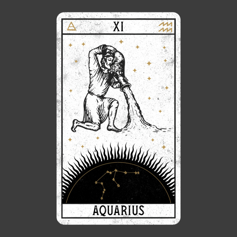 Aquarius Distressed Goth Tarot Zodiac Sign Men's Polo Shirt by ghanimshorgok | Artistshot