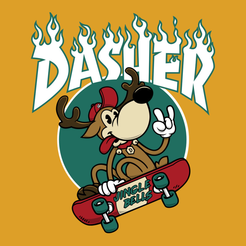 Dasher   Skateboarding Reindeer   Funny Xmas Cartoon T-shirt | Artistshot