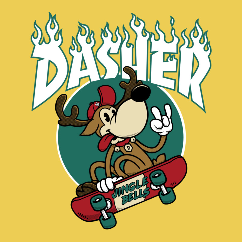 Dasher   Skateboarding Reindeer   Funny Xmas Cartoon Graphic T-shirt | Artistshot