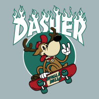 Dasher   Skateboarding Reindeer   Funny Xmas Cartoon Unisex Sherpa-lined Denim Jacket | Artistshot