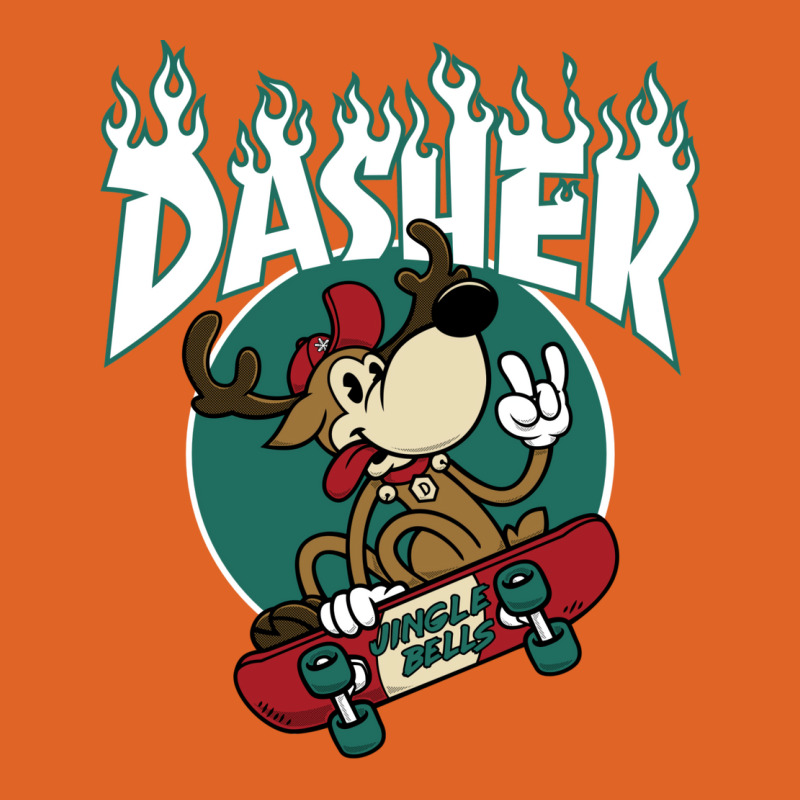 Dasher   Skateboarding Reindeer   Funny Xmas Cartoon Unisex Hoodie | Artistshot