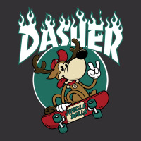 Dasher   Skateboarding Reindeer   Funny Xmas Cartoon Vintage Hoodie And Short Set | Artistshot