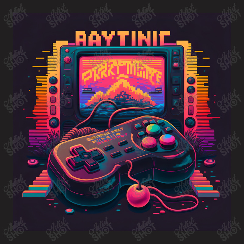 Gaming Retro Synthwave T-Shirt by Agus Creative | Artistshot