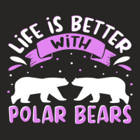 Polar Bear Quote Cool Polar Bears Apparel For Women Girls 6 Ladies Fitted T-shirt | Artistshot