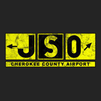 Jso Cherokee County Airport Taxiway Sign Design Distressed 3/4 Sleeve Shirt | Artistshot