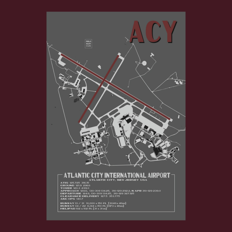 Acy Atlantic City International Airport Diagram Art Unisex Hoodie by ruprairosittp | Artistshot