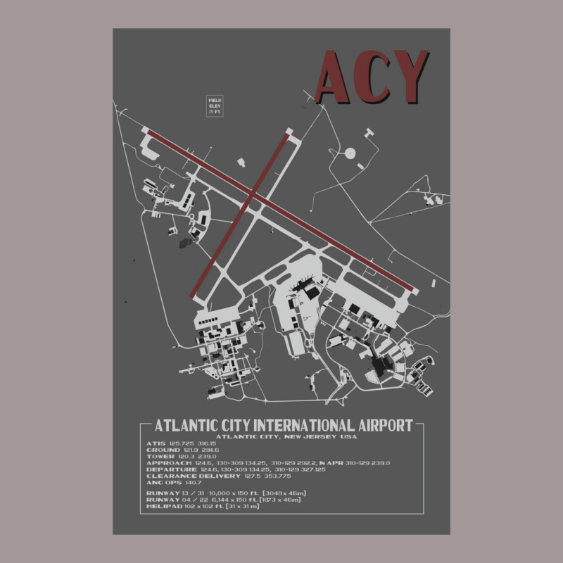 Acy Atlantic City International Airport Diagram Art Vintage Short by ruprairosittp | Artistshot