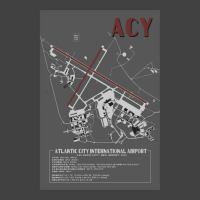 Acy Atlantic City International Airport Diagram Art Vintage T-shirt | Artistshot