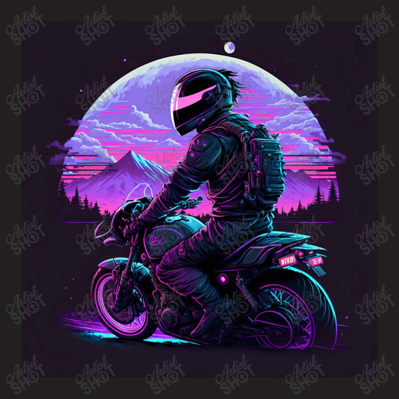 Motorcycle Retro Synthwave T-Shirt by Agus Creative | Artistshot