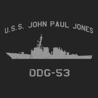 Ddg 53 Uss John Paul Jones Us Navy Guided Missile Destroyer Profile Vi 3/4 Sleeve Shirt | Artistshot