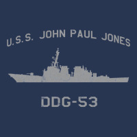 Ddg 53 Uss John Paul Jones Us Navy Guided Missile Destroyer Profile Vi Men Denim Jacket | Artistshot