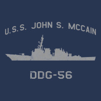 Ddg 56 Uss John S. Mccain Us Navy Guided Missile Destroyer Profile Vin Men Denim Jacket | Artistshot