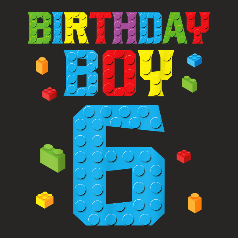 Master Builder 6th Birthday Boy 6 Six Year Building Bricks T Shirt Ladies Fitted T-Shirt by vietnammmm | Artistshot