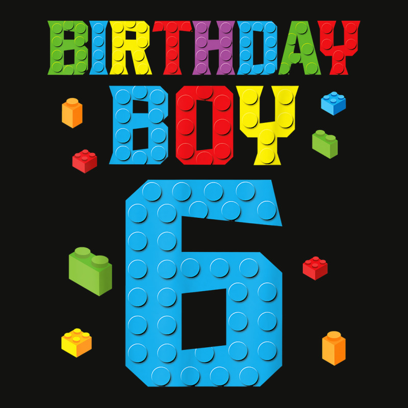 Master Builder 6th Birthday Boy 6 Six Year Building Bricks T Shirt Scorecard Crop Tee by vietnammmm | Artistshot