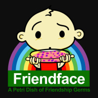 Friendface   A Petri Dish Of Friendship Germs Crop Top | Artistshot